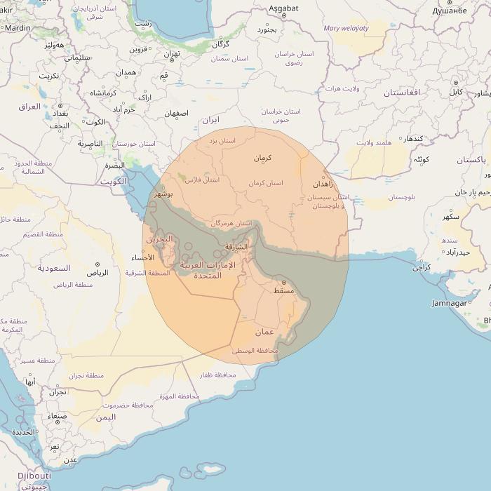 Inmarsat GX4 at 56° E downlink Ka-band S46DL Spot beam coverage map