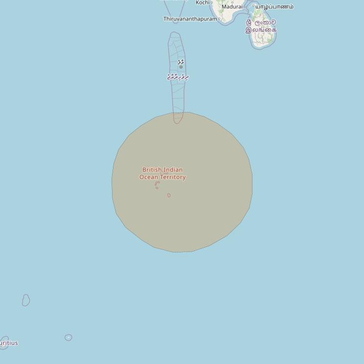 Inmarsat GX4 at 56° E downlink Ka-band S62DL Spot beam coverage map