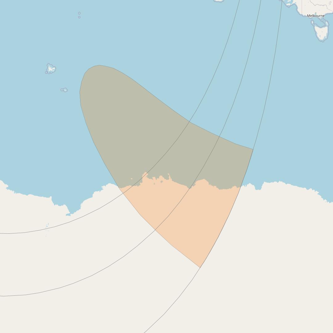 Inmarsat GX4 at 56° E downlink Ka-band S89DL Spot beam coverage map