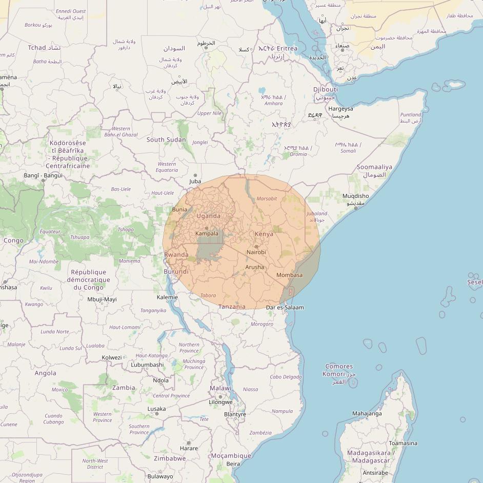 Inmarsat GX1 at 63° E downlink Ka-band S15DL Spot beam coverage map