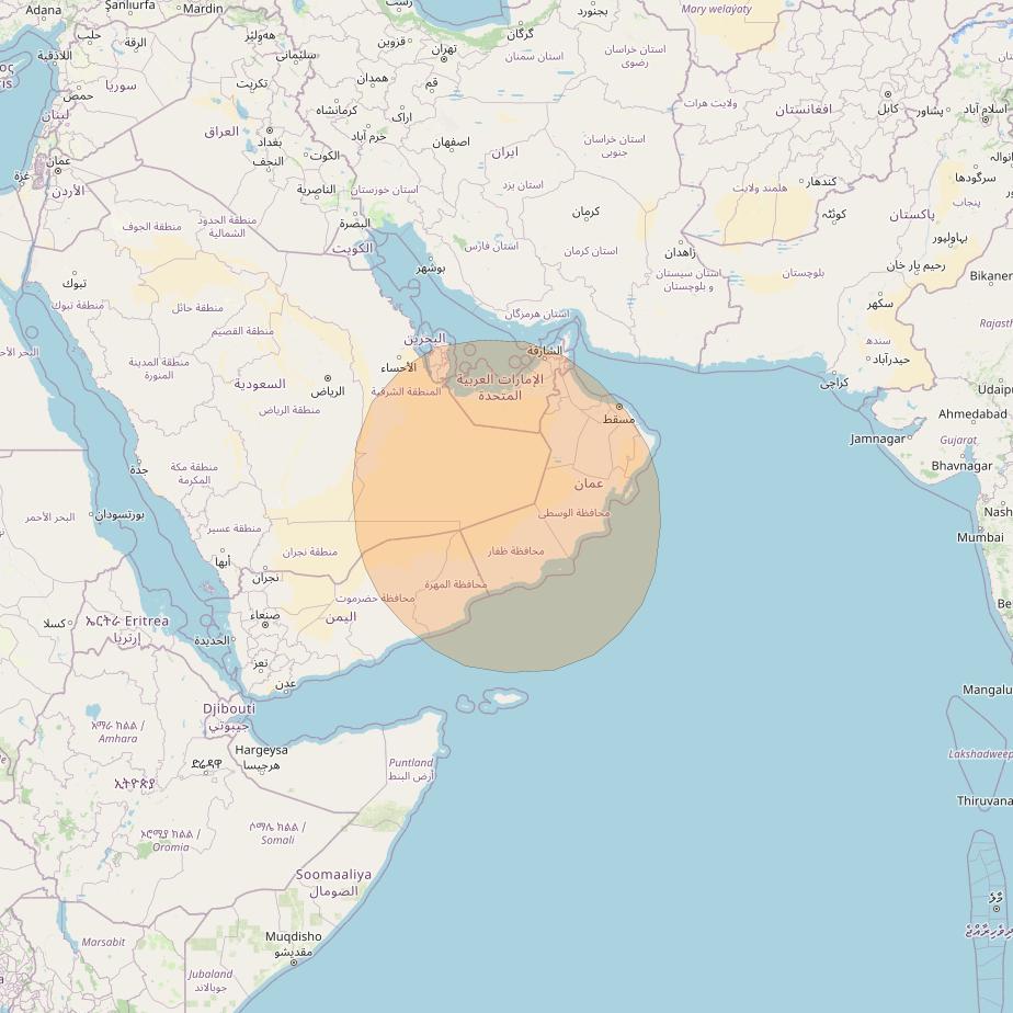 Inmarsat GX1 at 63° E downlink Ka-band S35DL Spot beam coverage map