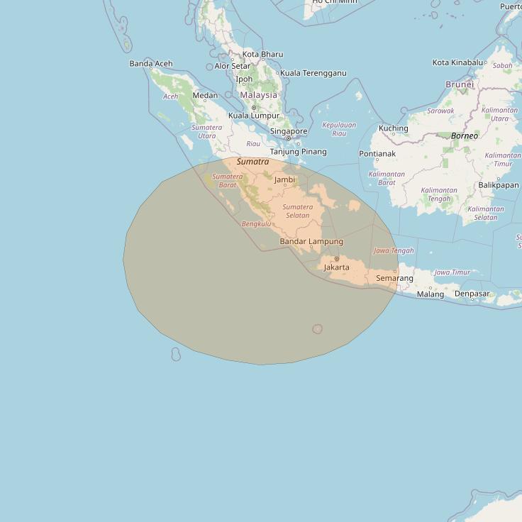 Inmarsat GX1 at 63° E downlink Ka-band S78DL Spot beam coverage map