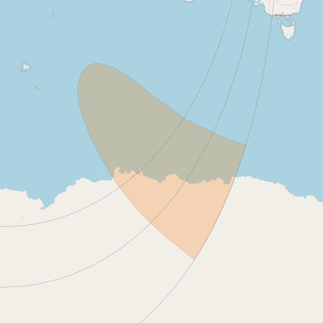 Inmarsat GX1 at 63° E downlink Ka-band S89DL Spot beam coverage map