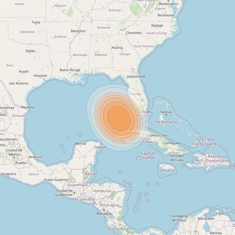 SES 17 at 67° W downlink Ka-band NC29 Spot beam coverage map