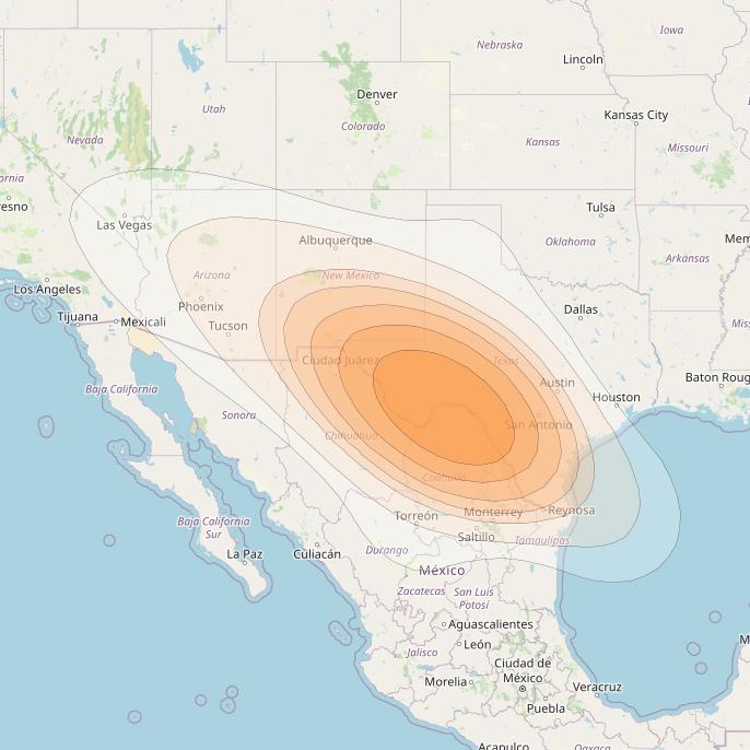 SES 17 at 67° W downlink Ka-band NS24 Spot beam coverage map