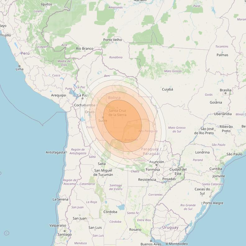 SES 17 at 67° W downlink Ka-band SA42 Spot beam coverage map