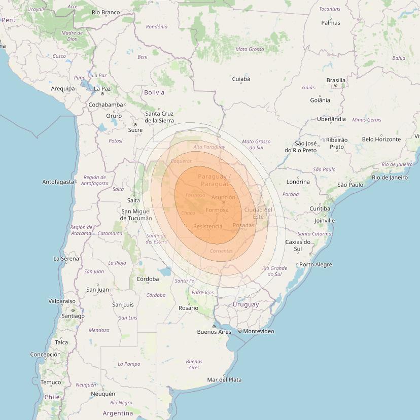 SES 17 at 67° W downlink Ka-band SA47 Spot beam coverage map