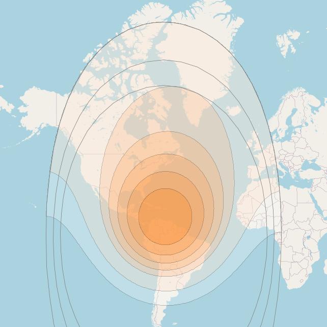 SES 17 at 67° W downlink Ka-band VE03 Spot beam coverage map