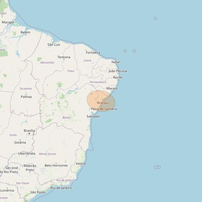 SGDC 1 at 75° W downlink Ka-band Spot11 User beam coverage map