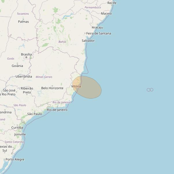 SGDC 1 at 75° W downlink Ka-band Spot27 User beam coverage map