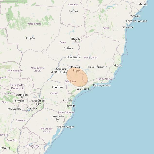 SGDC 1 at 75° W downlink Ka-band Spot35 User beam coverage map