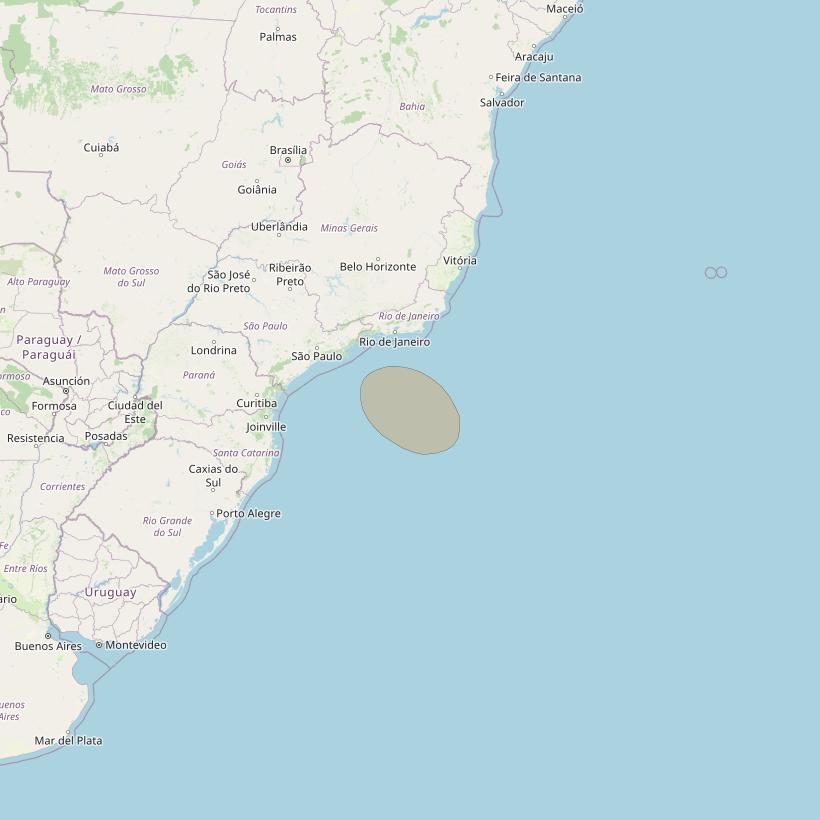 SGDC 1 at 75° W downlink Ka-band Spot42 User beam coverage map