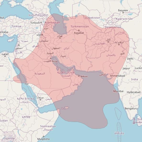 Thaicom 8 at 79° E downlink Ku-band Steerable beam coverage map