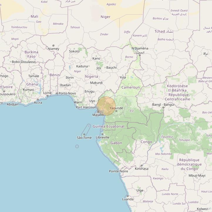 Eutelsat Konnect at 7° E downlink Ka-band AF17 User Spot beam coverage map