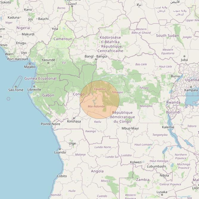 Eutelsat Konnect at 7° E downlink Ka-band AF31 User Spot beam coverage map