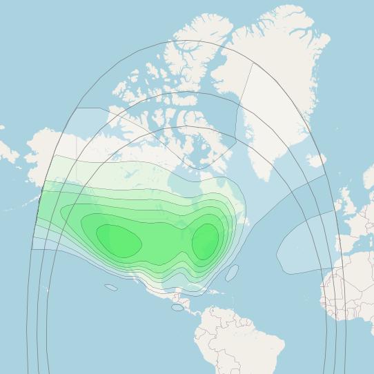 XM 3 at 85° W downlink S-band CONUS Beam coverage map