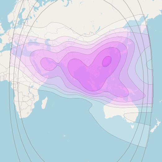 ST 2 at 88° E downlink C-band Extended beam coverage map