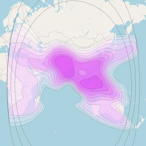 Measat 3D at 91° E downlink C-band Global beam coverage map