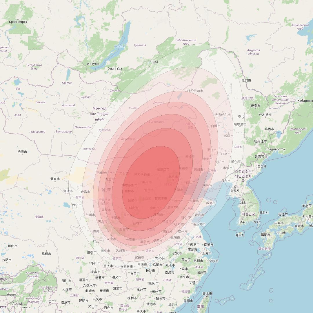 SES 12 at 95° E downlink Ku-band NE03 Spot beam coverage map