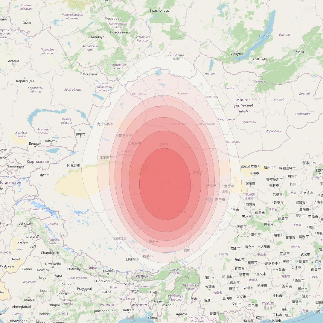 SES 12 at 95° E downlink Ku-band NE06 Spot beam coverage map