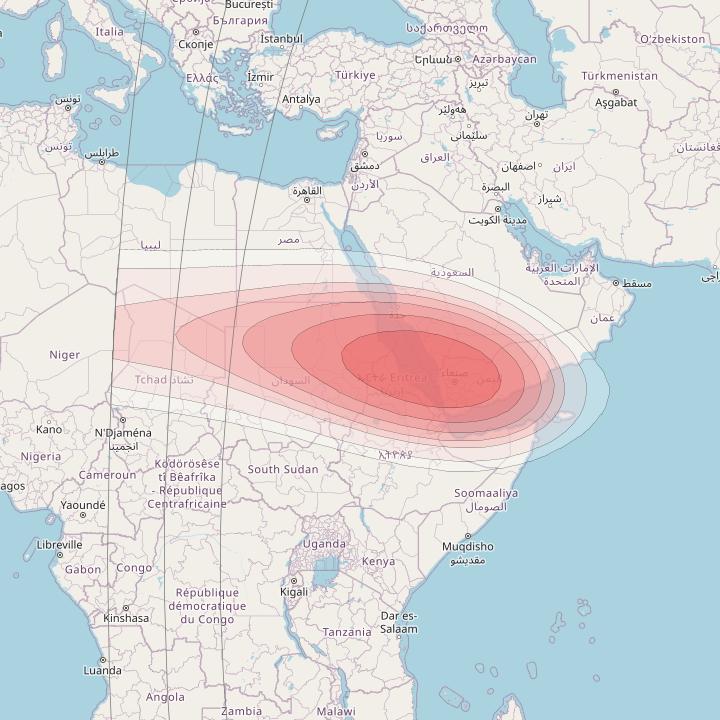 SES 12 at 95° E downlink Ku-band WA11 Spot beam coverage map