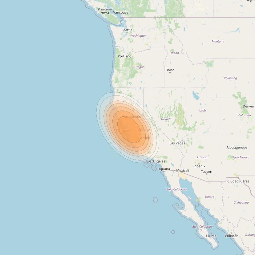 Echostar 19 at 97° W downlink Ka-band G16 Gateway beam coverage map