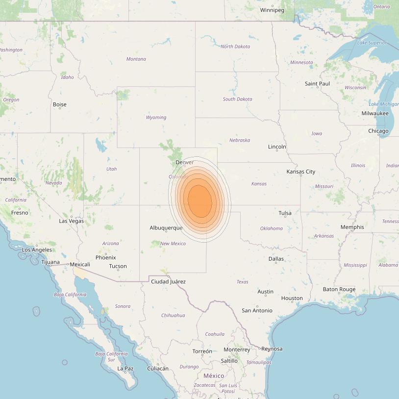 Echostar 19 at 97° W downlink Ka-band U060 User Spot beam coverage map