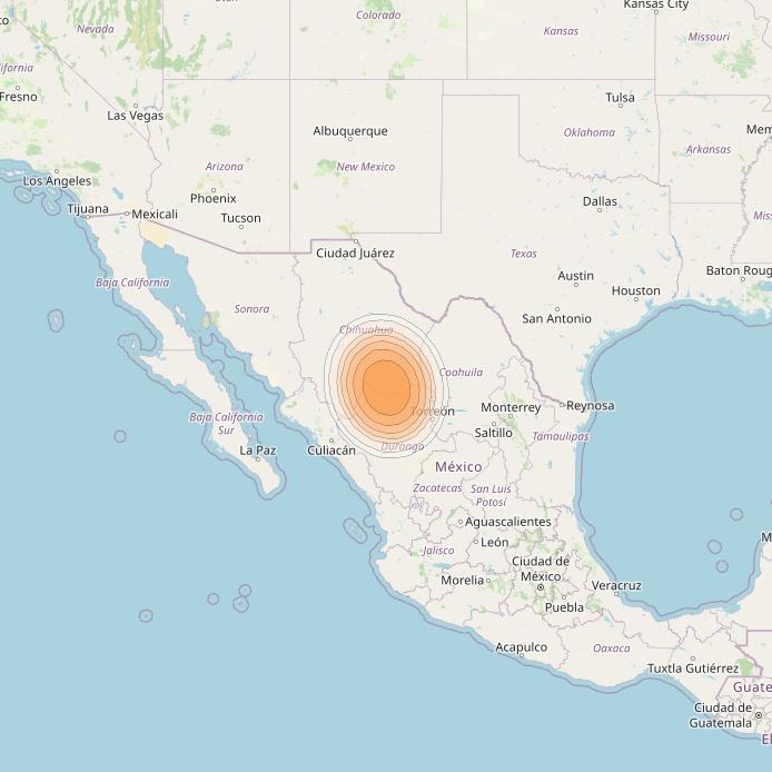 Echostar 19 at 97° W downlink Ka-band U111 User Spot beam coverage map