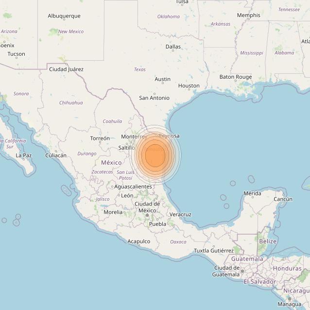 Echostar 19 at 97° W downlink Ka-band U120 User Spot beam coverage map