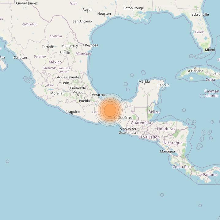 Echostar 19 at 97° W downlink Ka-band U134 User Spot beam coverage map