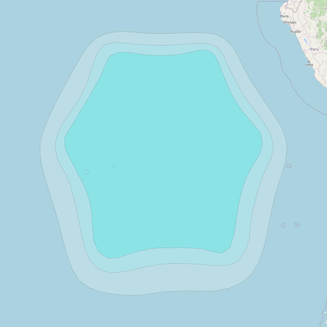 Inmarsat-4F3 at 98° W downlink L-band R009 Regional Spot beam coverage map