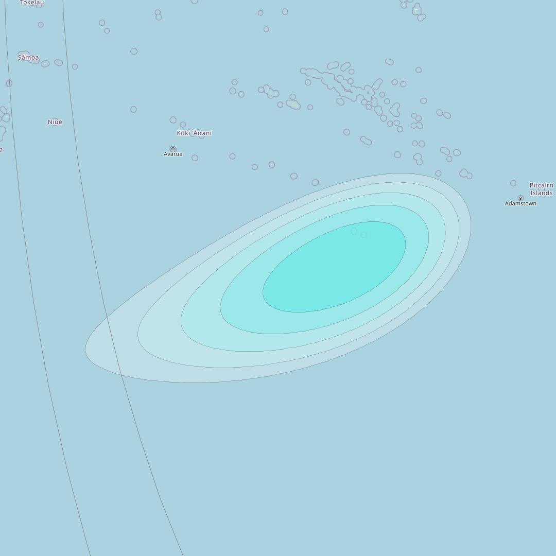 Inmarsat-4F3 at 98° W downlink L-band S019 User Spot beam coverage map