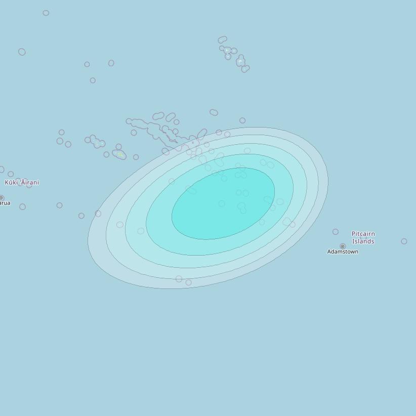 Inmarsat-4F3 at 98° W downlink L-band S020 User Spot beam coverage map