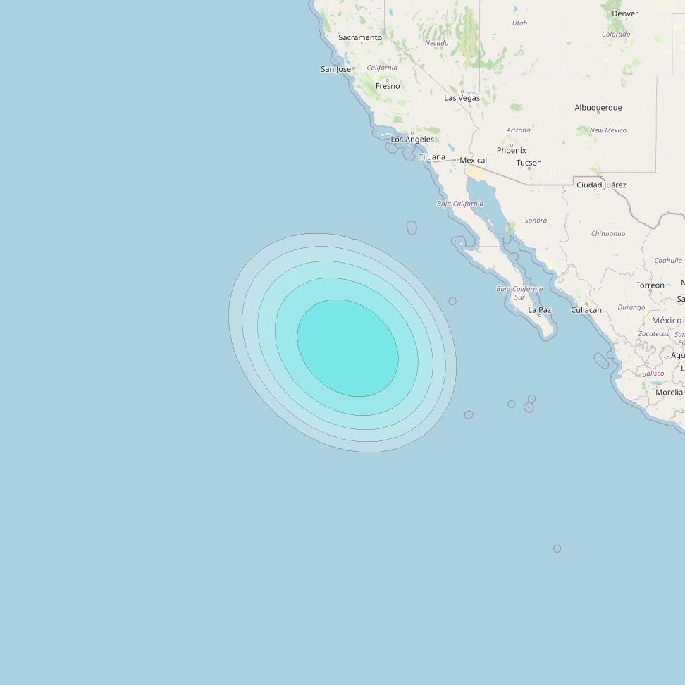 Inmarsat-4F3 at 98° W downlink L-band S050 User Spot beam coverage map