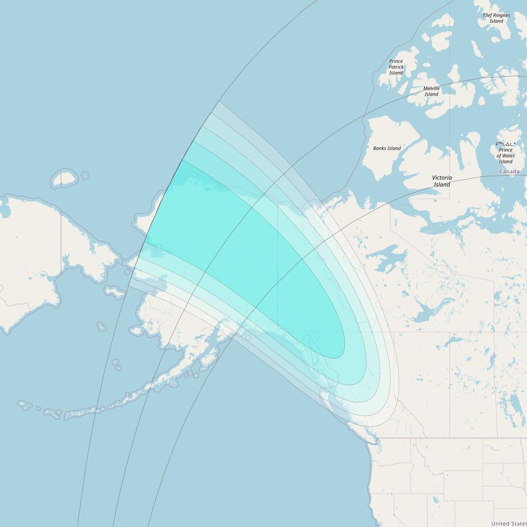 Inmarsat-4F3 at 98° W downlink L-band S067 User Spot beam coverage map