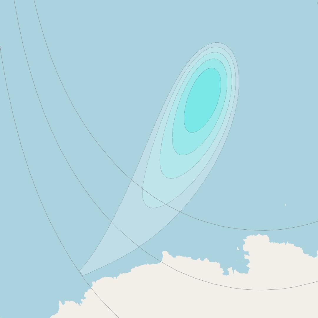 Inmarsat-4F3 at 98° W downlink L-band S069 User Spot beam coverage map