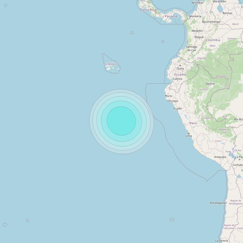 Inmarsat-4F3 at 98° W downlink L-band S117 User Spot beam coverage map