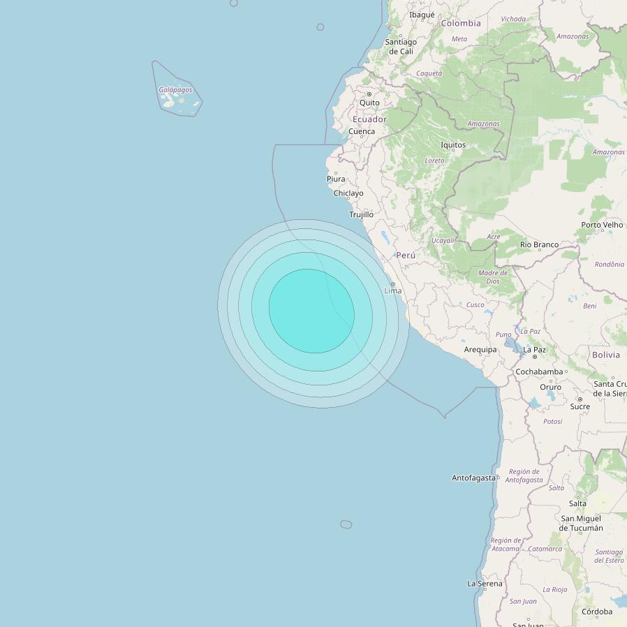 Inmarsat-4F3 at 98° W downlink L-band S130 User Spot beam coverage map