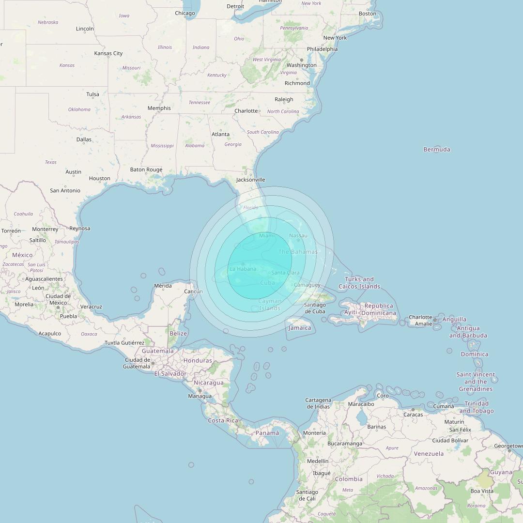 Inmarsat-4F3 at 98° W downlink L-band S135 User Spot beam coverage map