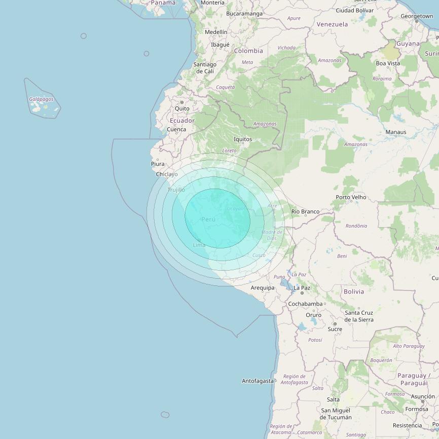 Inmarsat-4F3 at 98° W downlink L-band S145 User Spot beam coverage map